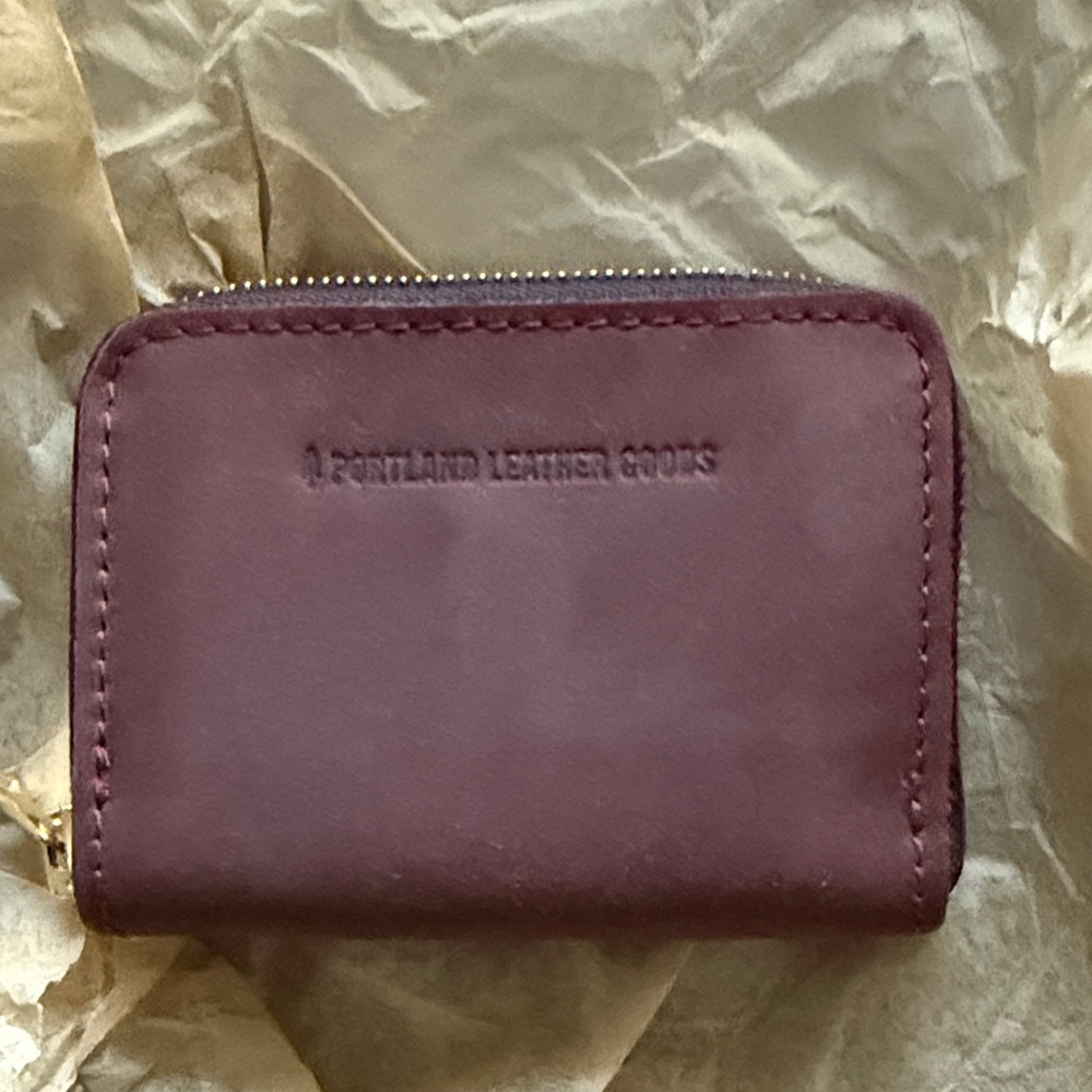 Brand New Merlot Small Zip Wallet